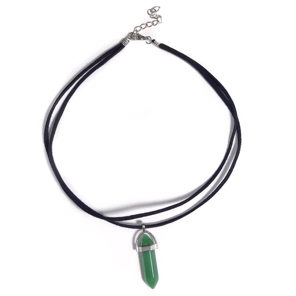 Aventurine healing gemstone choker necklace Green - Picture 1 of 4